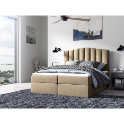 Kontinentálna posteľ LUCIA - 180x200, béžová + topper ZDARMA