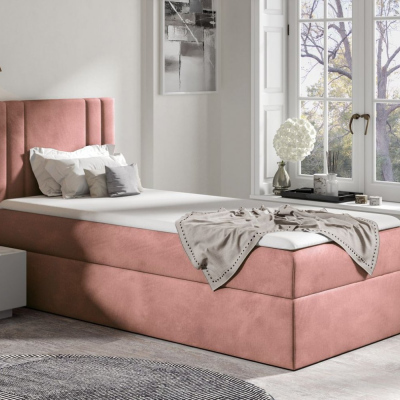 Boxspringová posteľ CELESTA MINI - 90x200, ružová 1 + topper ZDARMA