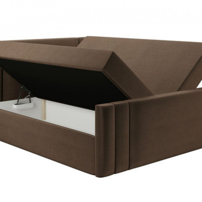 Boxspringová posteľ CELESTA - 200x200, hnedá + topper ZDARMA
