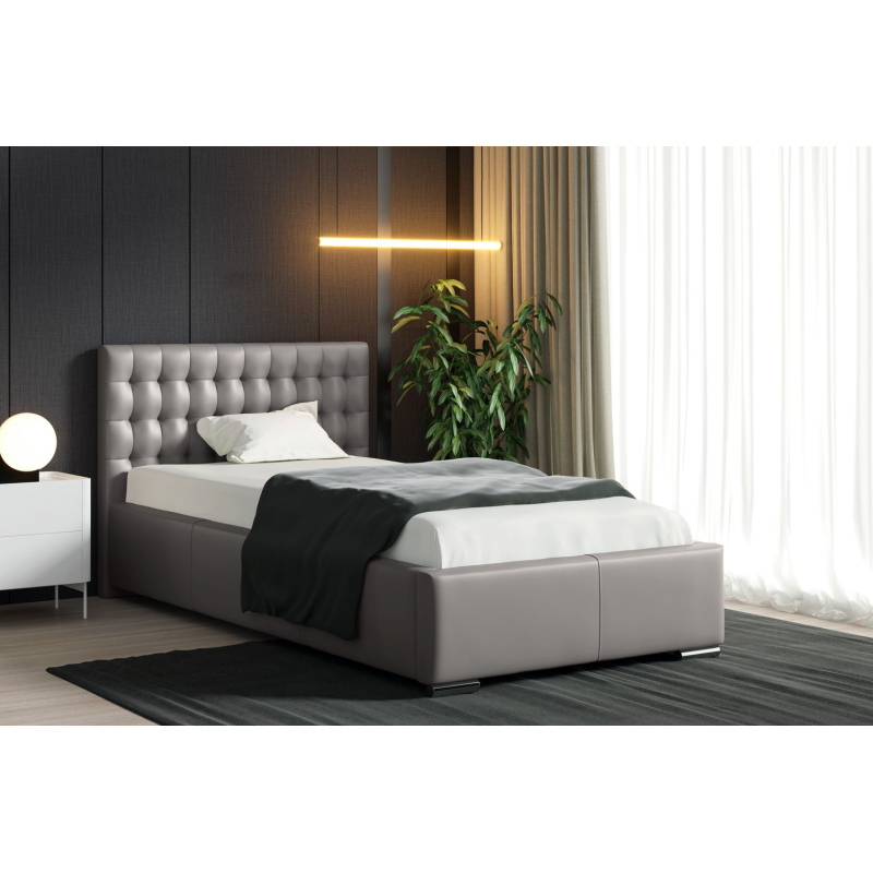 Čalúnená posteľ NATAL MINI - 90x200, šedá eko koža