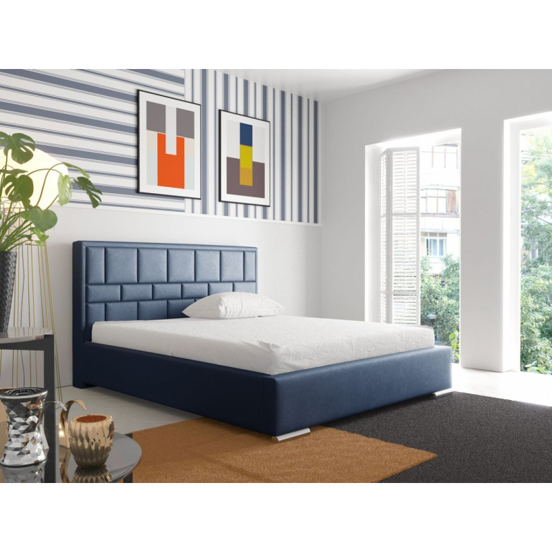 Manželská posteľ NERIA - 200x200, modrá