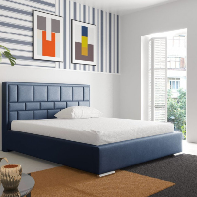 Manželská posteľ NERIA - 180x200, modrá