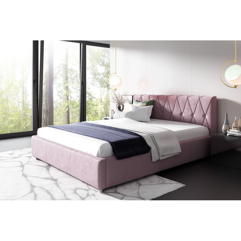 Čalúnená posteľ MELITA - 120x200, ružová