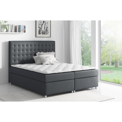 Kontinentálna posteľ EVIO - 200x200, šedá + topper ZDARMA