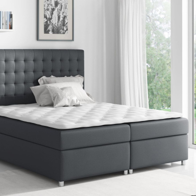 Kontinentálna posteľ EVIO - 180x200, šedá + topper ZDARMA