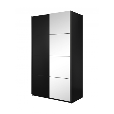 Zrkadlová skriňa MARCELA - šírka 120 cm, čierna
