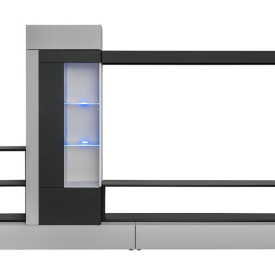 Obývacia stena RENATA - šedá / čierna