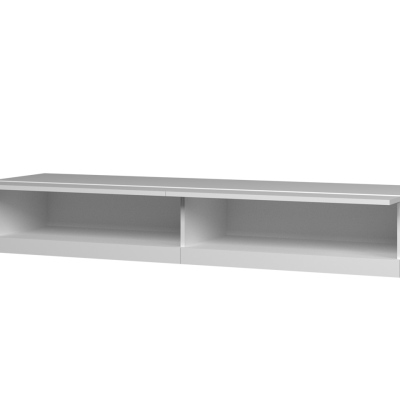 TV stolík s LED bielym osvetlením 180 cm ASHTON 1 - čierny / lesklý čierny
