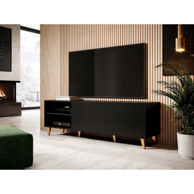 TV stolík 150 cm CRATO - čierny