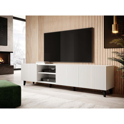 TV stolík 200 cm CRATO - biely