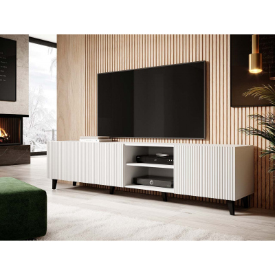 TV stolík 200 cm CRATO - biely