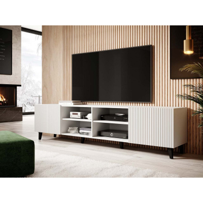 TV stolík 200 cm CRATO - biely