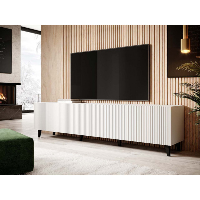 TV stolík 200 cm CRATO - biely