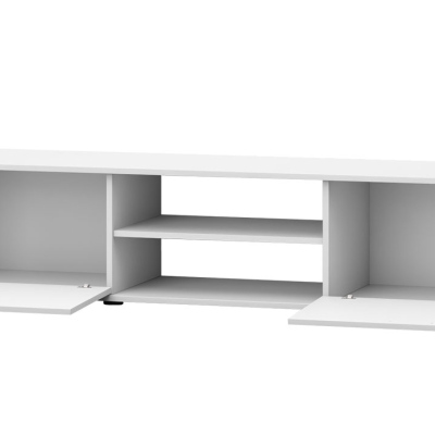 TV stolík KARA 2 - biely / lesklý biely
