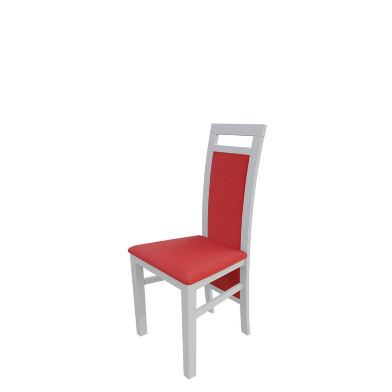 Stolička do kuchyne MOVILE 47 - biela / červená ekokoža