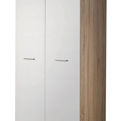 Detská šatníková skriňa EMAN - šírka 90 cm, dub sonoma / biela