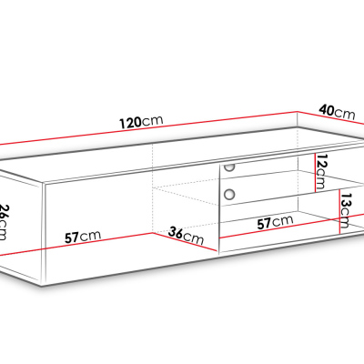 Stolík pod TV RIONATA 4 - grafit