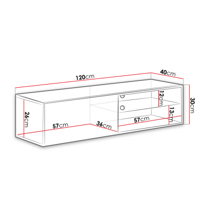 Stolík pod TV RIONATA 4 - grafit