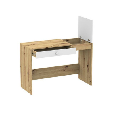 Písací stôl CHIMA - dub artisan / biely