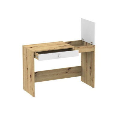 Písací stôl CHIMA - dub artisan / biely / šedý