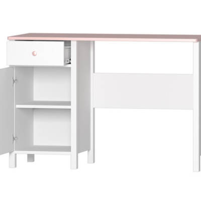 Písací stolík LEGUAN - biely / ružový