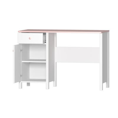Písací stolík LEGUAN - biely / ružový