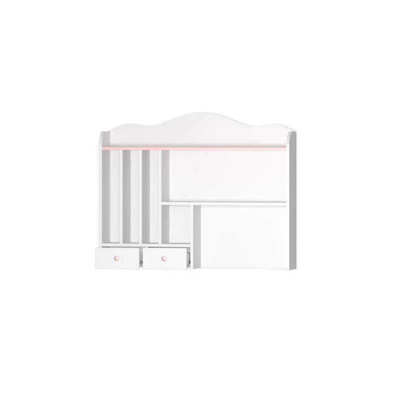 Nadstavba na písací stolík LEGUAN - biela / ružová
