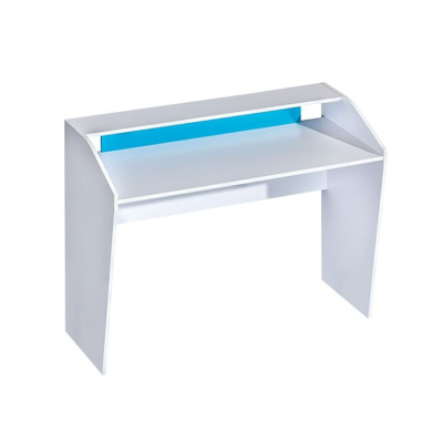 Písací stôl SINCE - biely / tyrkysový