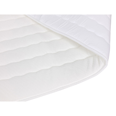 Boxspringová manželská posteľ s LED osvetlením 180x200 GALWAY - biela ekokoža + topper ZDARMA