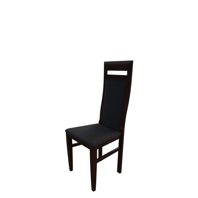 Jedálenská stolička MOVILE 43 - orech / čierna ekokoža