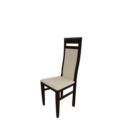 Jedálenská stolička MOVILE 43 - orech / béžová ekokoža