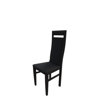 Jedálenská stolička MOVILE 43 - wenge / čierna ekokoža