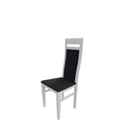 Jedálenská stolička MOVILE 43 - biela / čierna ekokoža