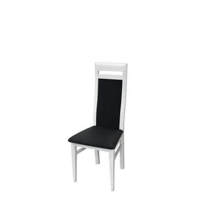 Jedálenská stolička MOVILE 43 - biela / čierna ekokoža