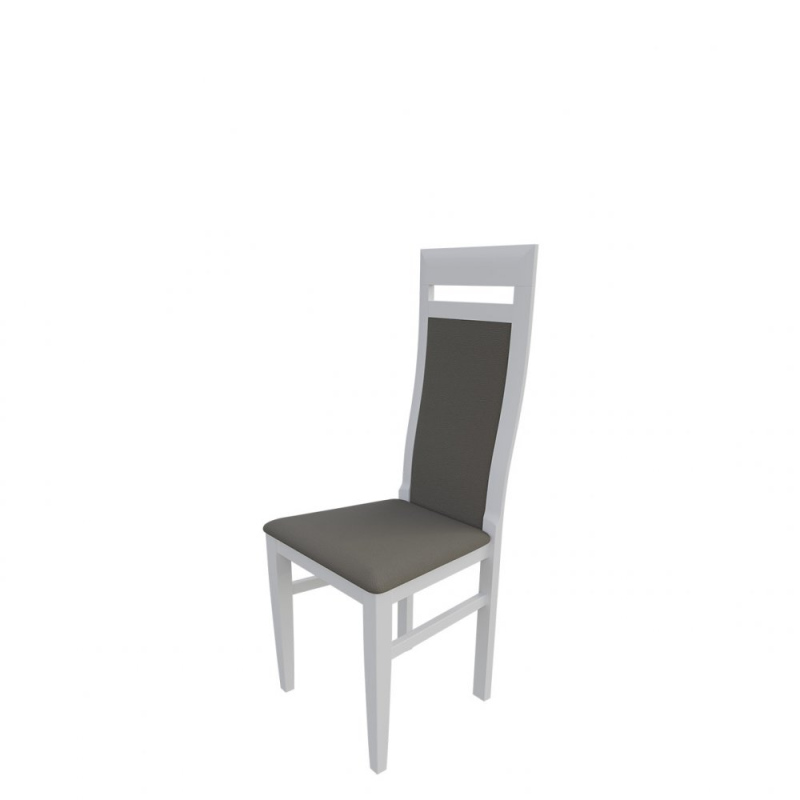 Jedálenská stolička MOVILE 43 - biela / šedá ekokoža