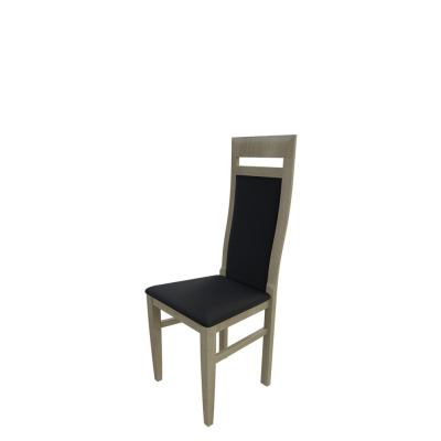 Jedálenská stolička MOVILE 43 - dub sonoma / čierna ekokoža
