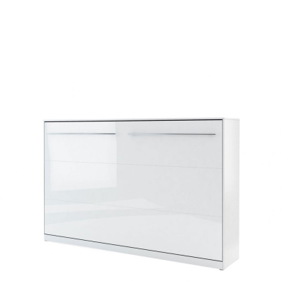 Horizontálna sklápacia posteľ 120x200 CELENA 1 - biela / lesklá biela