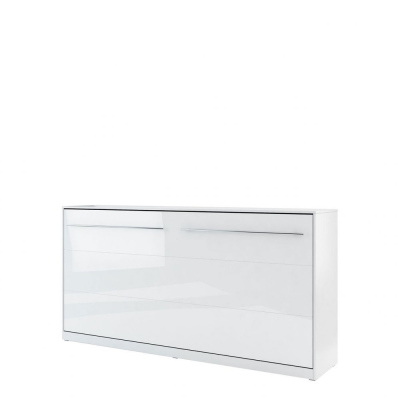 Horizontálna sklápacia posteľ 90x200 CELENA 1 - biela / lesklá biela
