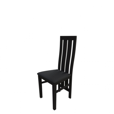 Jedálenská stolička MOVILE 42 - wenge / čierna ekokoža