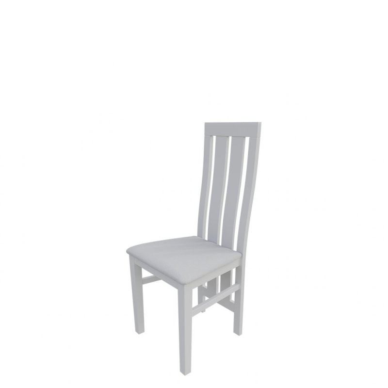 Jedálenská stolička MOVILE 42 - biela / biela ekokoža