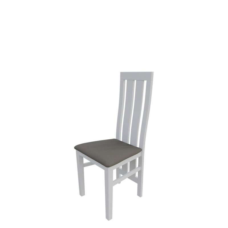 Jedálenská stolička MOVILE 42 - biela / šedá ekokoža