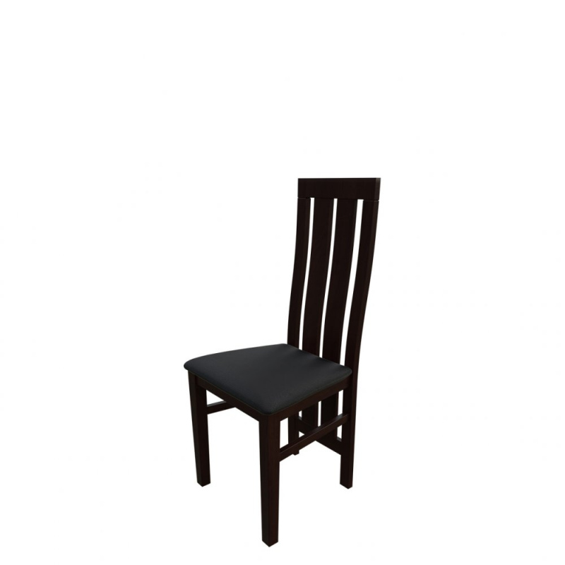 Jedálenská stolička MOVILE 42 - orech / čierna ekokoža