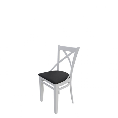 Stolička do jedálne MOVILE 41 - biela / čierna ekokoža