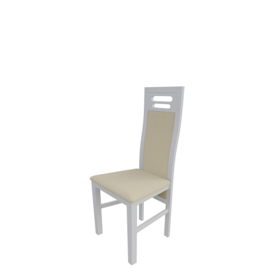 Stolička do jedálne MOVILE 40 - biela / béžová ekokoža
