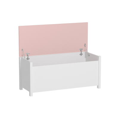 Nábytok do detskej izby s posteľou 90x200 LEGUAN 1 - biely / ružový