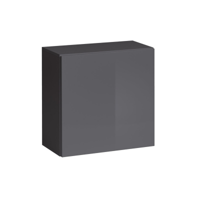 Obývacia stena s kovovými prvkami RIONATA 1 - grafit / čierna