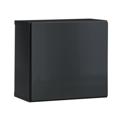 Obývacia stena s kovovými prvkami RIONATA 3 - grafit / čierna