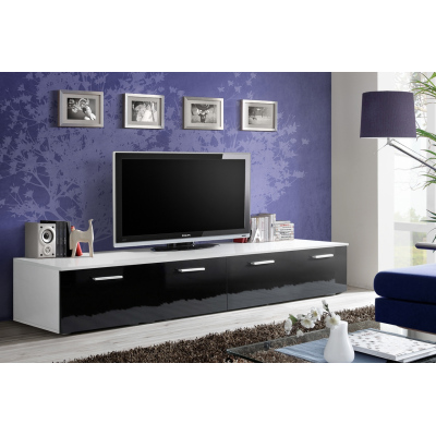 TV stolík DAN - biely / čierny