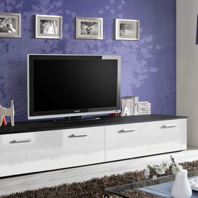 TV stolík DAN - čierny / biely