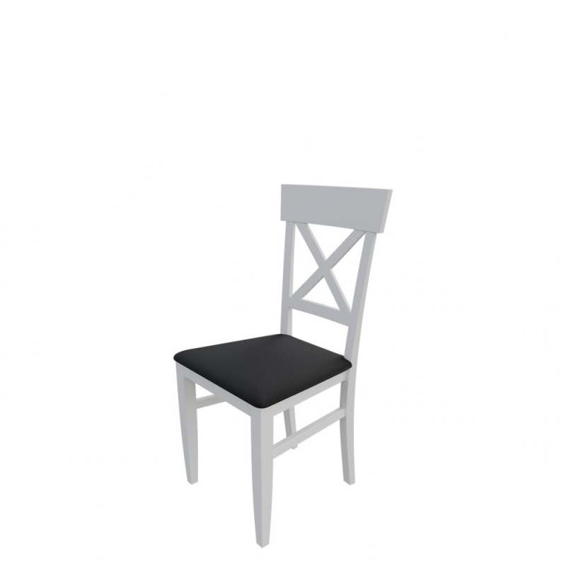 Jedálenská stolička MOVILE 39 - biela / čierna ekokoža